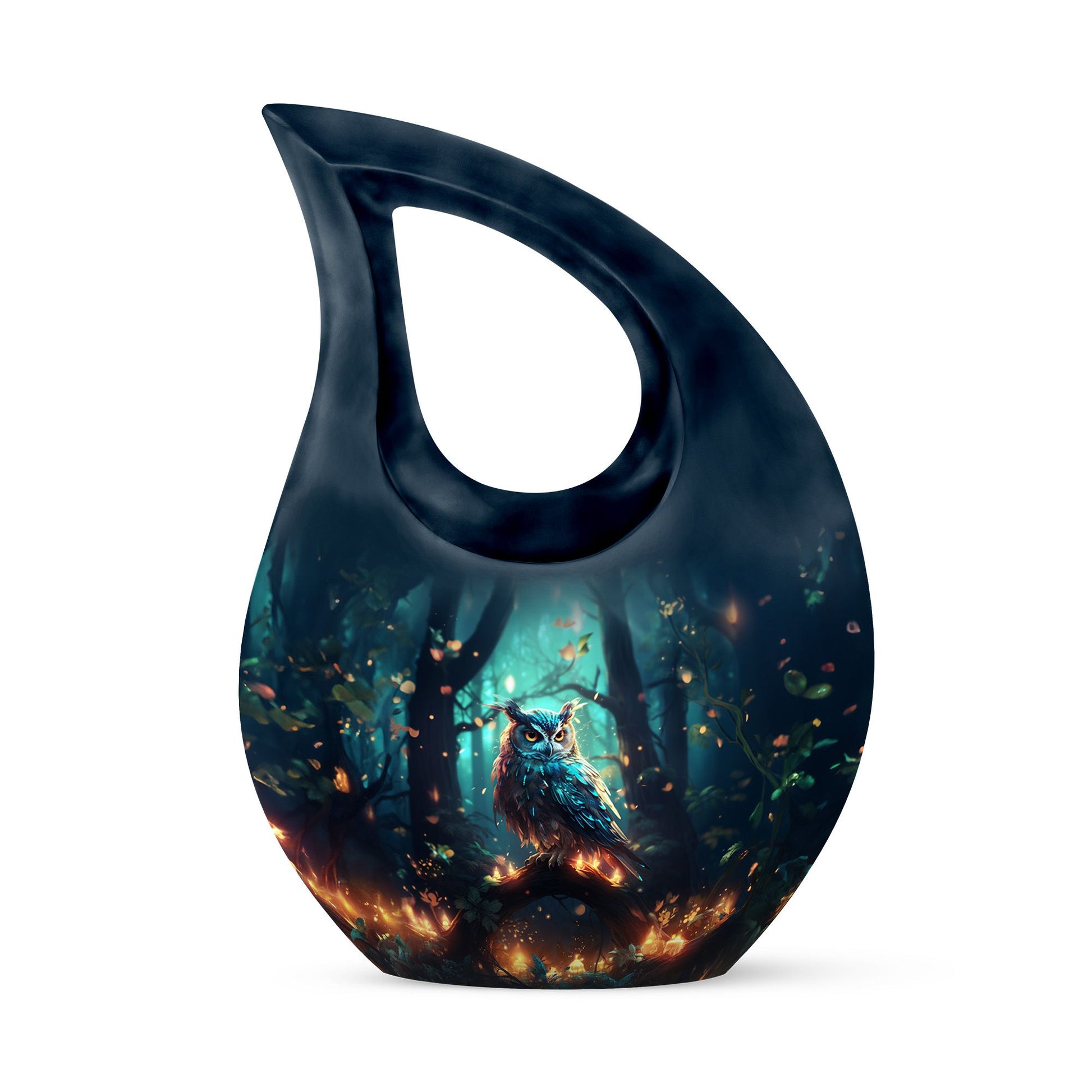 Teardrop Shape Owl Urn Keepsake 3 Inch