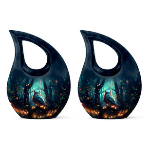 Teardrop Shape Owl Urn Keepsake Urn Pack of 2