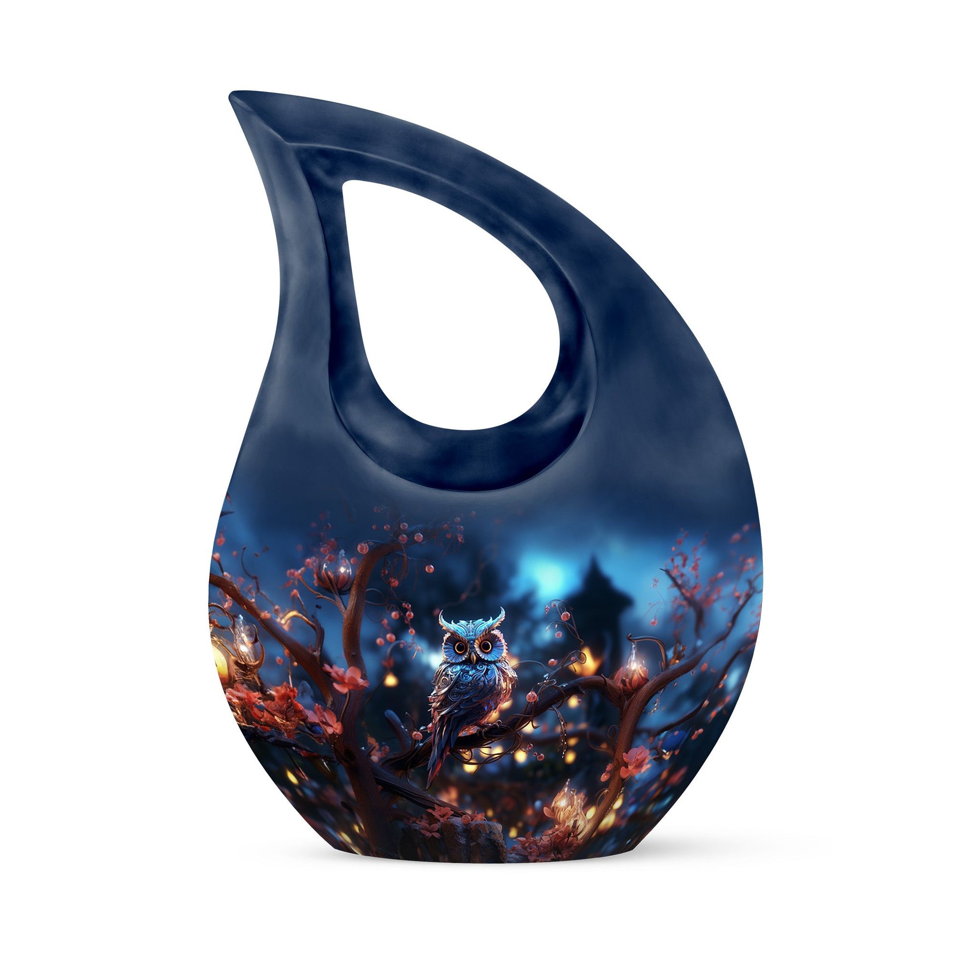 Teardrop Shape Owl Urn Keepsake 3 Inch