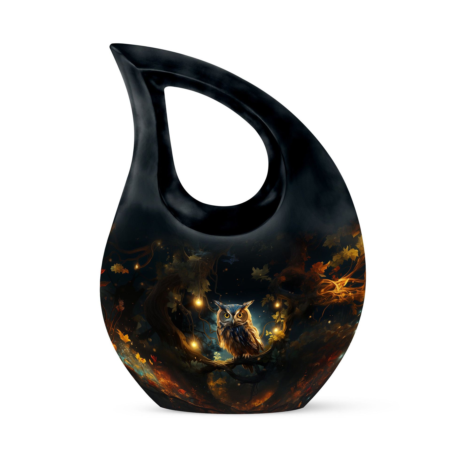 Teardrop Shape Owl Urn Keepsake 3 Inch