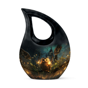 Teardrop Shape Owl Urn Keepsake 3 Inch