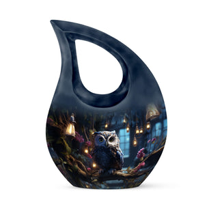 Teardrop Shape Owl Urn Keepsake 3 Inch