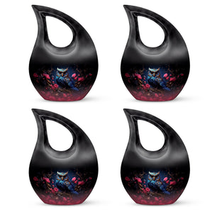 Teardrop Shape Owl Urn Keepsake Urn Pack of 4