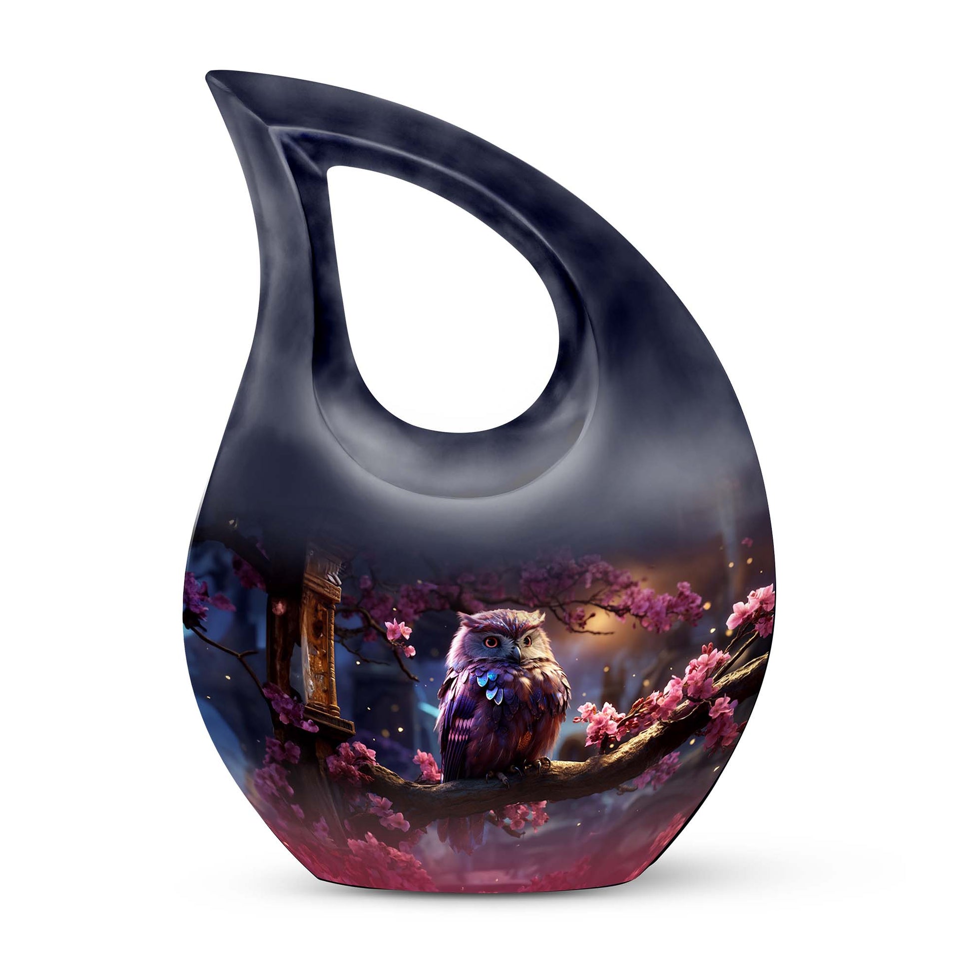 Teardrop Shape Owl Urn Keepsake 3 Inch