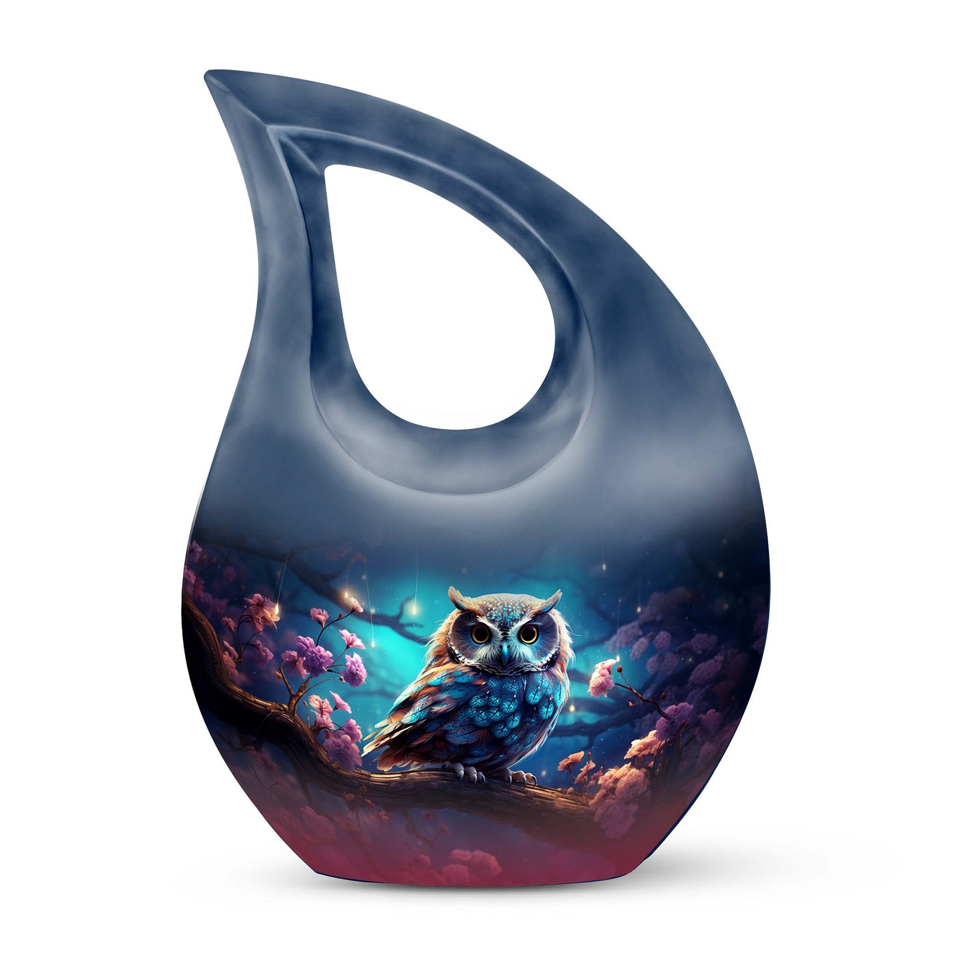 Teardrop Shape Owl Urn Keepsake 3 Inch