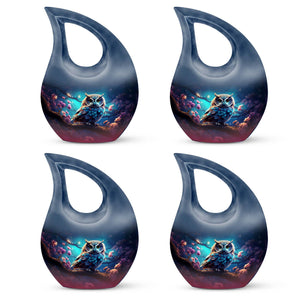Teardrop Shape Owl Urn Keepsake Urn Pack of 4