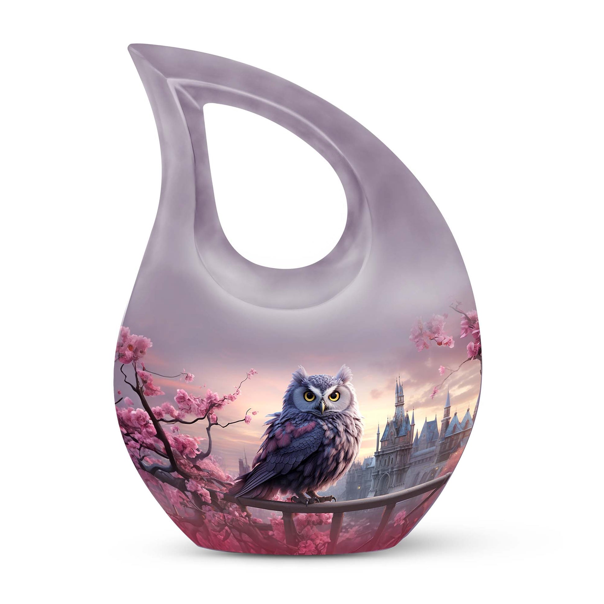 Teardrop Shape Owl Urn Keepsake 3 Inch