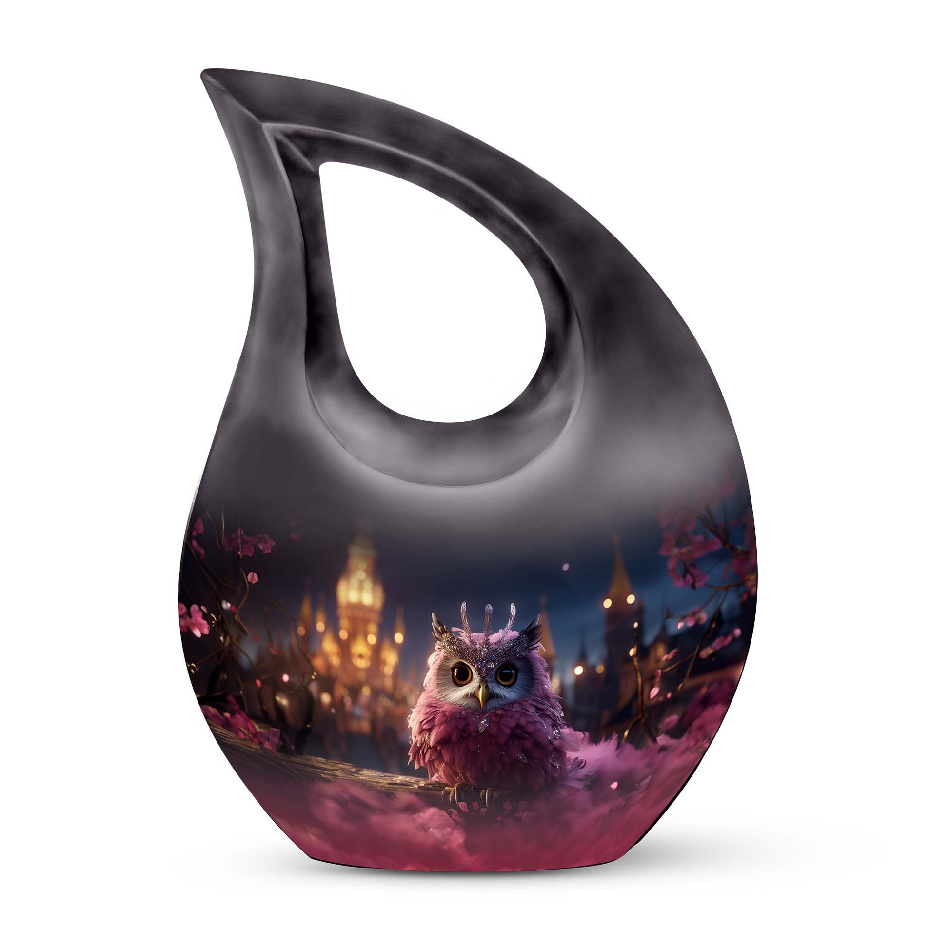 Teardrop Shape Owl Urn Keepsake 3 Inch