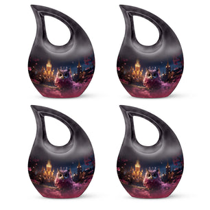 Teardrop Shape Owl Urn Keepsake Urn Pack of 4