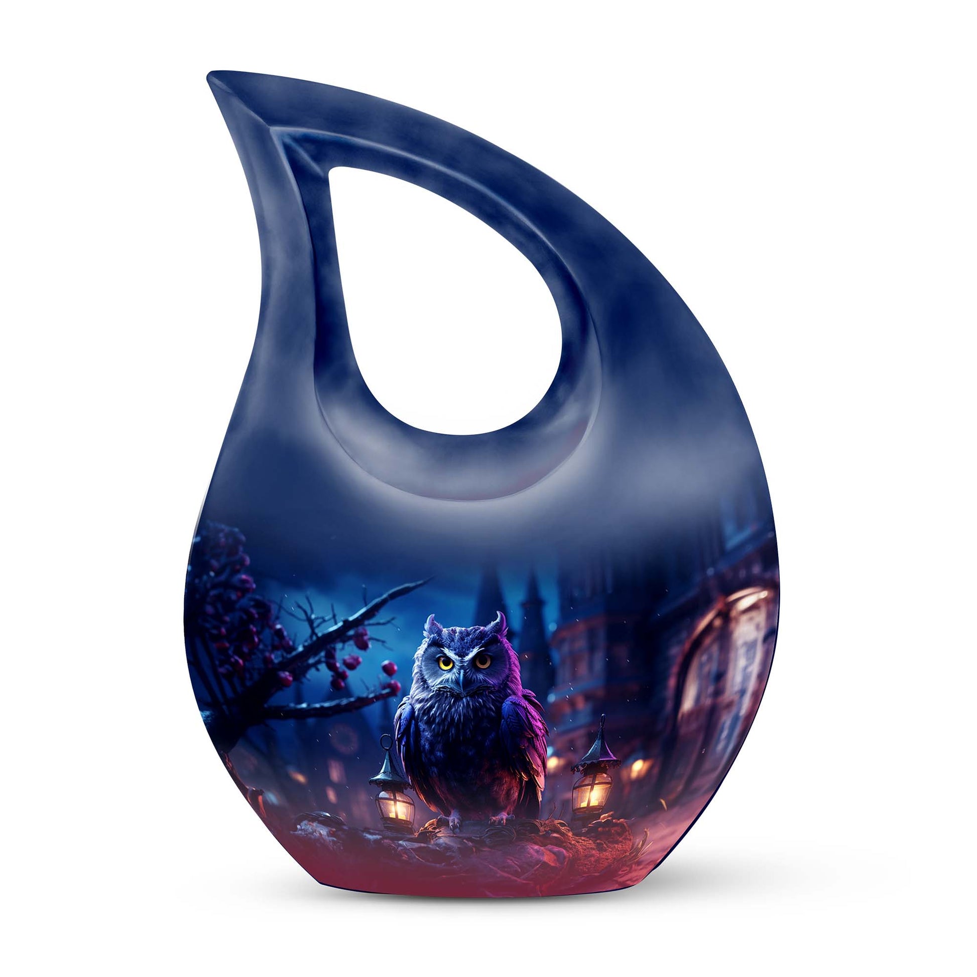 Teardrop Shape Owl Urn Keepsake 3 Inch