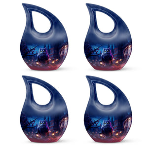 Teardrop Shape Owl Urn Keepsake Urn Pack of 4