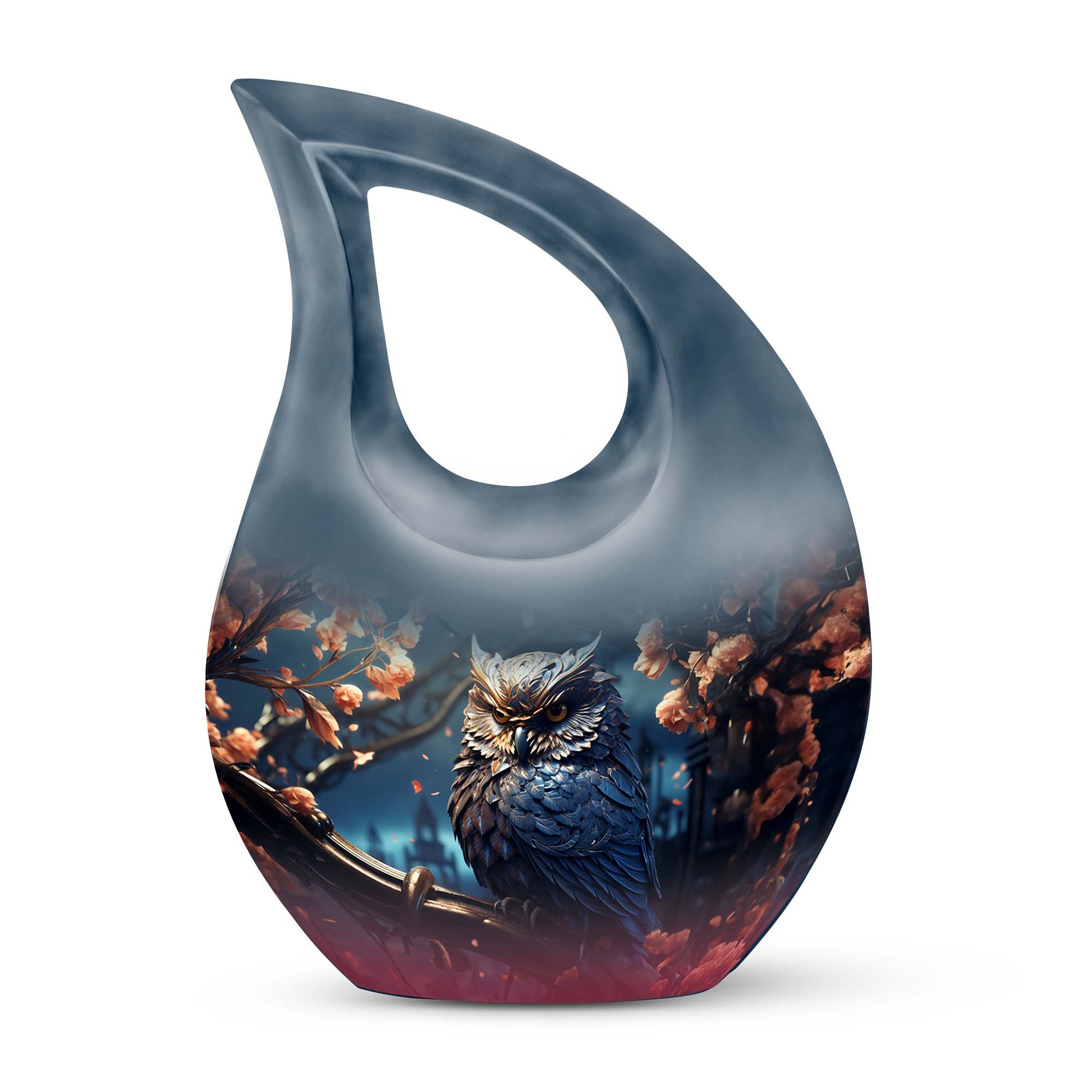 Teardrop Shape Owl Urn Keepsake 3 Inch