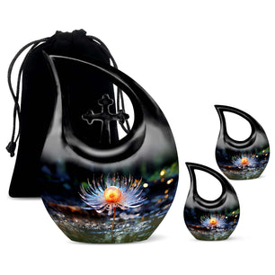 Teardrop Shape Lilly Urn Large Urn With 2 Keepsake Urn