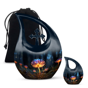 Teardrop Shape Lilly Urn Large Urn With 1 Keepsake Urn