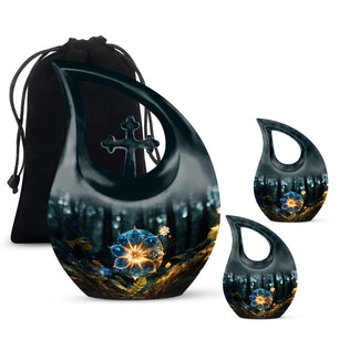 Teardrop Shape Lilly Urn Large Urn With 2 Keepsake Urn