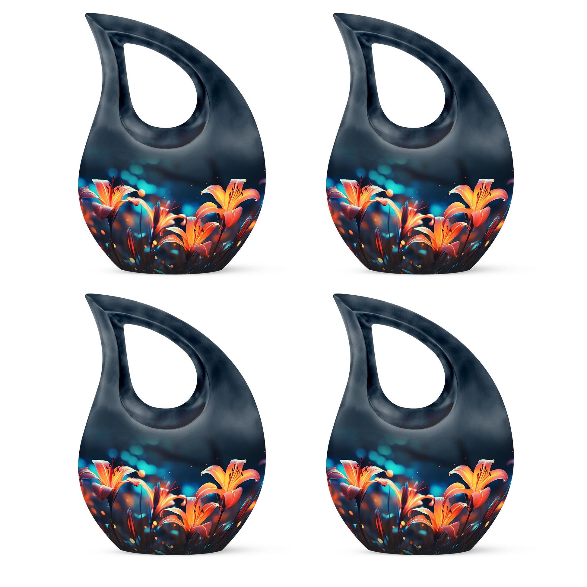 Teardrop Shape Lilly Urn Keepsake Urn Pack of 4