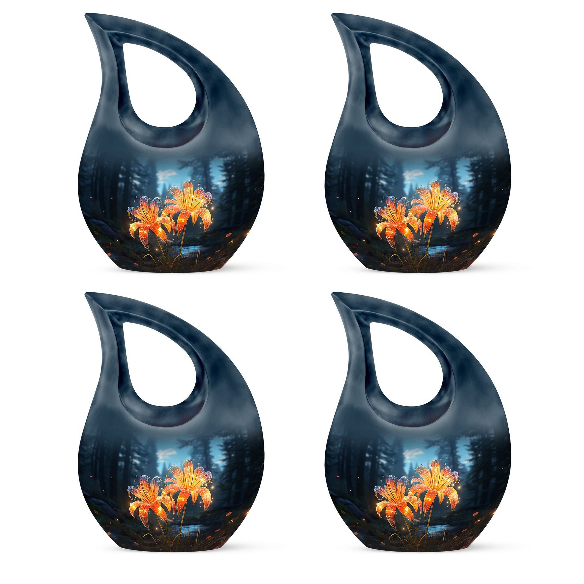 Teardrop Shape Lilly Urn Keepsake Urn Pack of 4