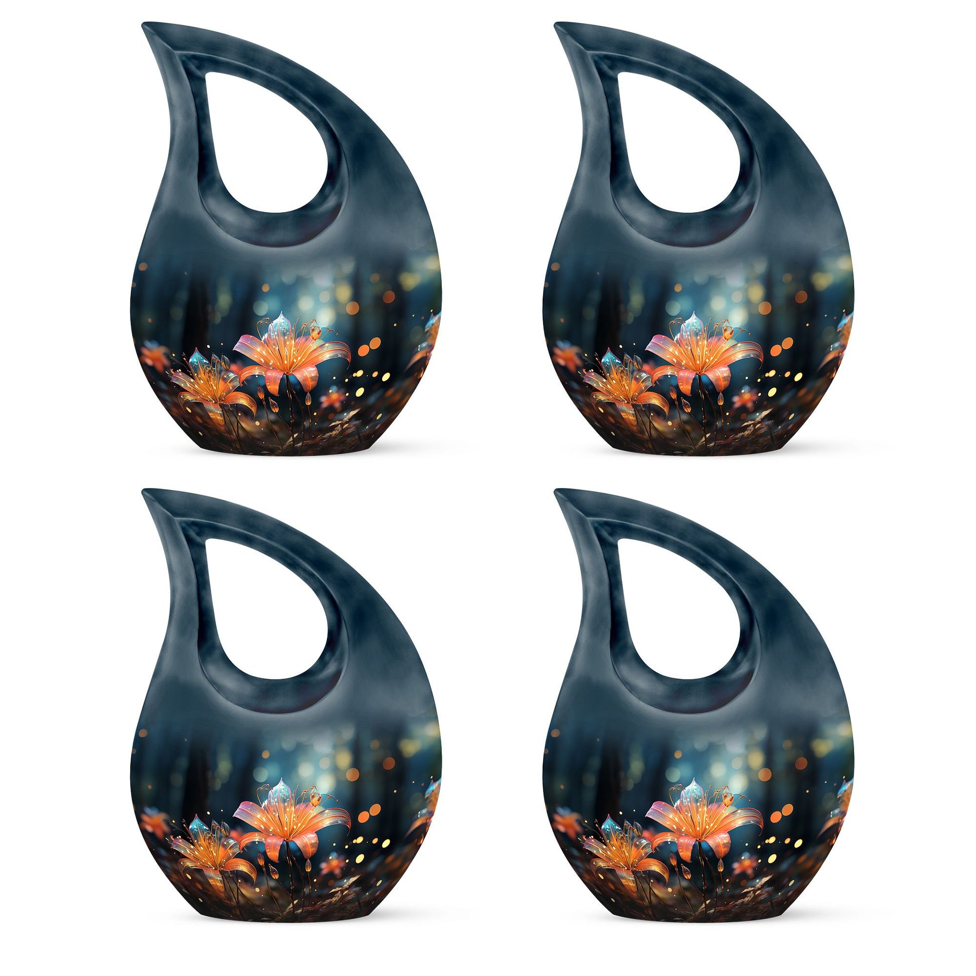 Teardrop Shape Lilly Urn Keepsake Urn Pack of 4