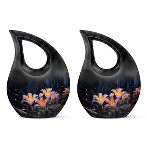 Teardrop Shape Lilly Urn Keepsake Urn Pack of 2