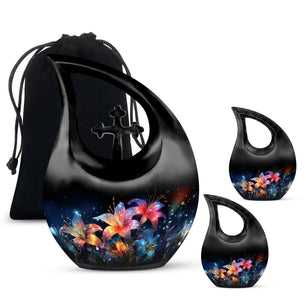 Teardrop Shape Lilly Urn Large Urn With 2 Keepsake Urn