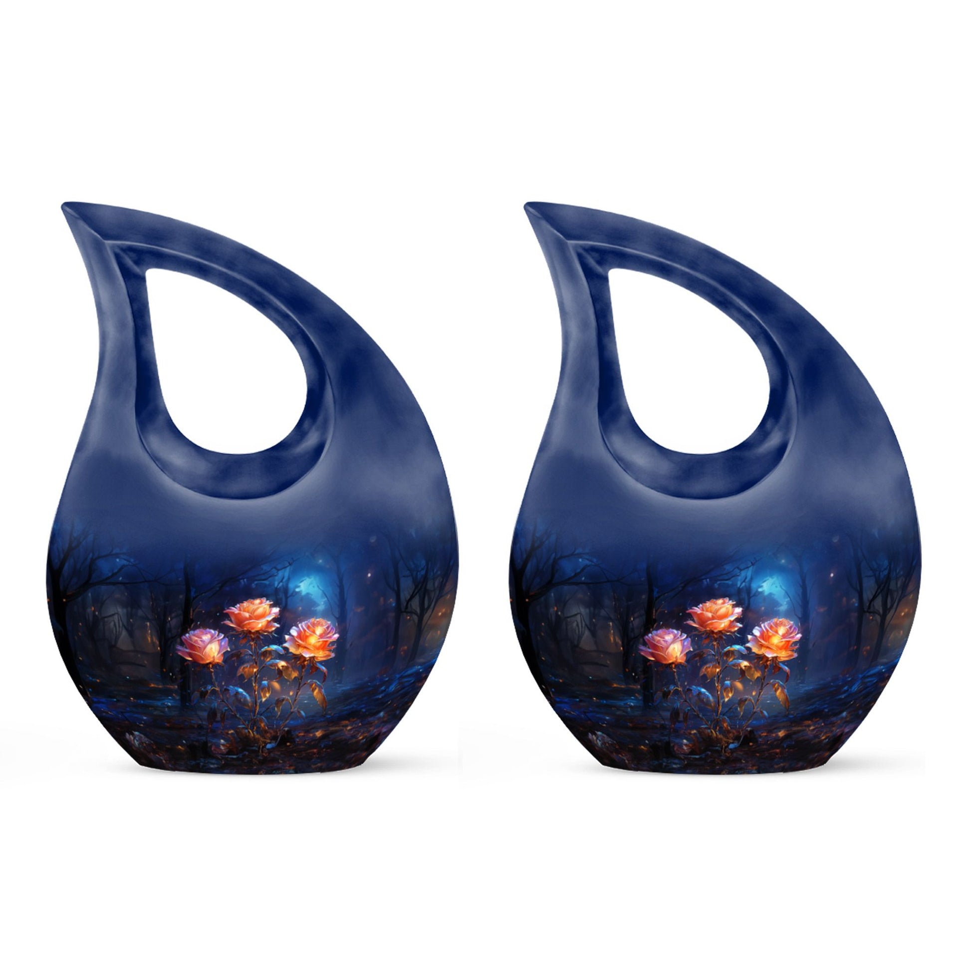Teardrop Shape Rose Urn Keepsake Urn Pack of 2