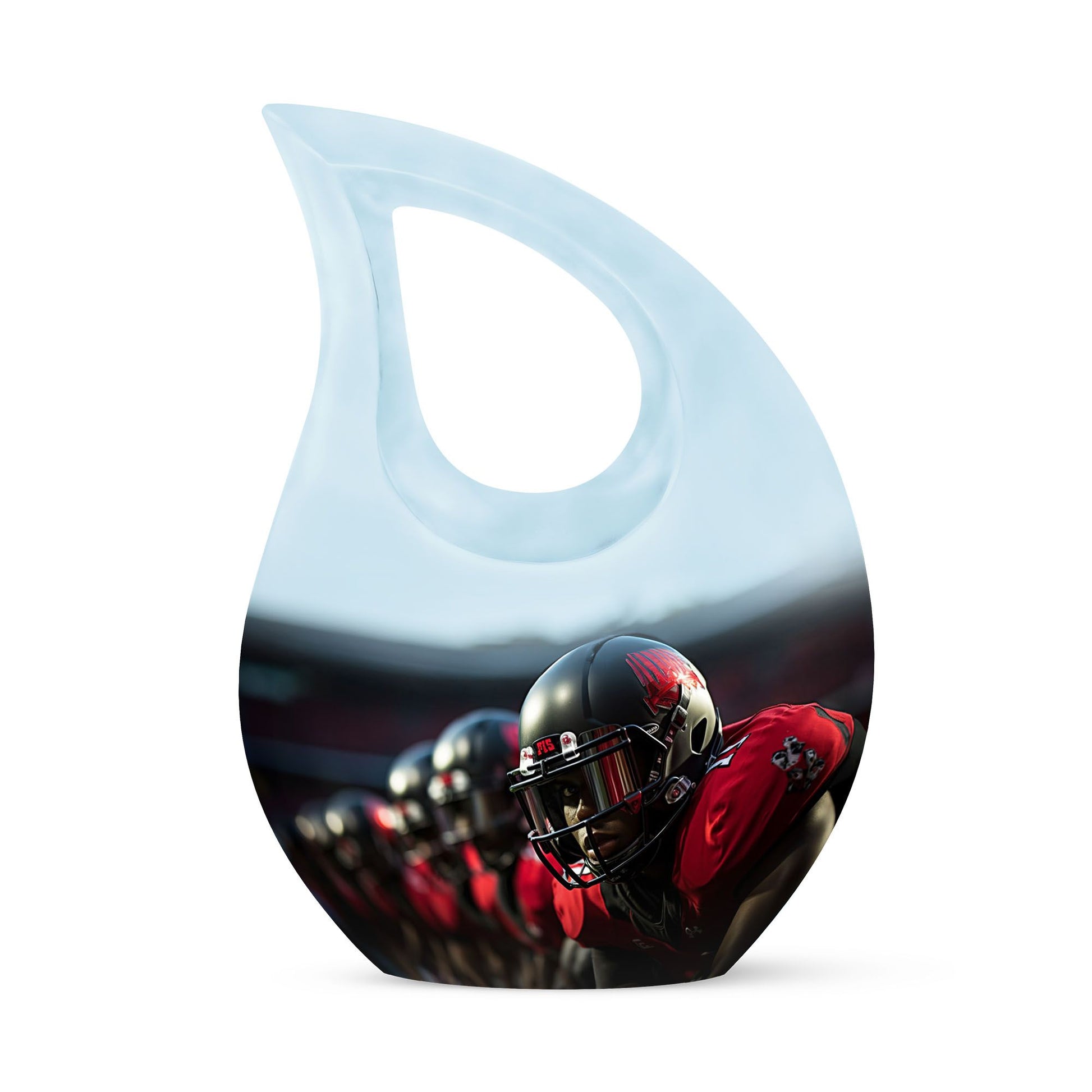 Teardrop Shape Football Urn Keepsake 3 Inch