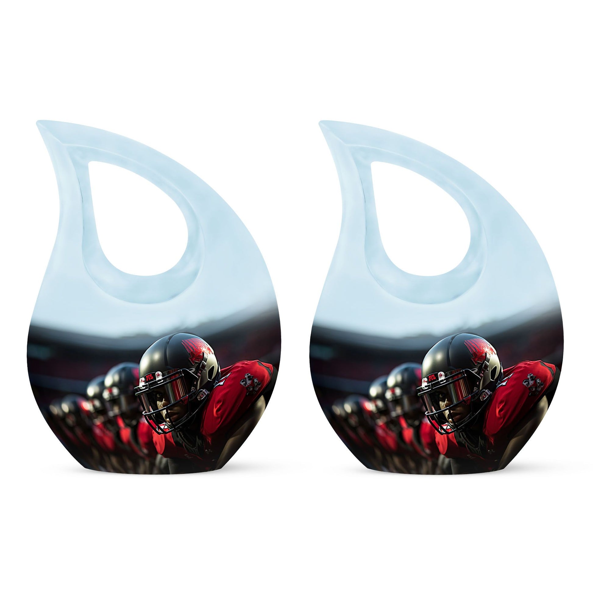 Teardrop Shape Football Urn Keepsake Urn Pack of 2