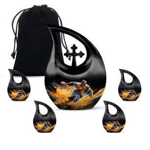 Teardrop Shape Basketball Urn Large Urn With 4 Keepsake Urn