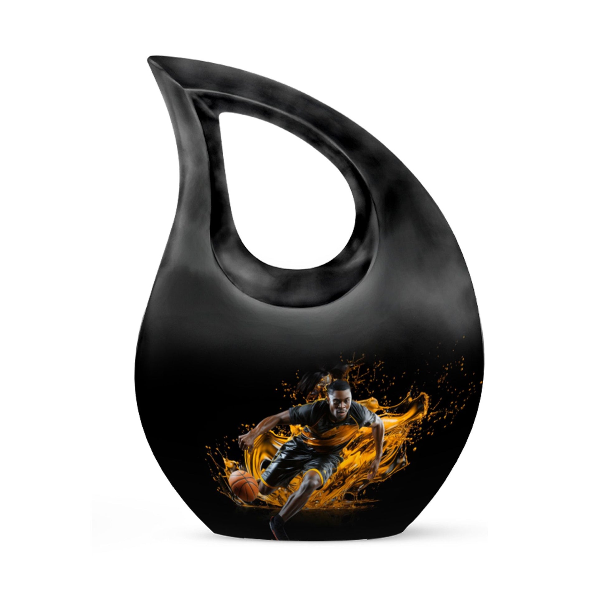 Teardrop Shape Basketball Urn Keepsake 3 Inch