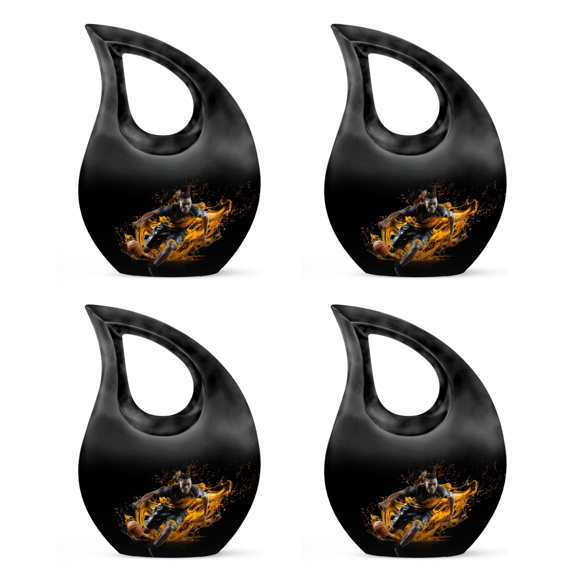 Teardrop Shape Basketball Urn Keepsake Urn Pack of 4