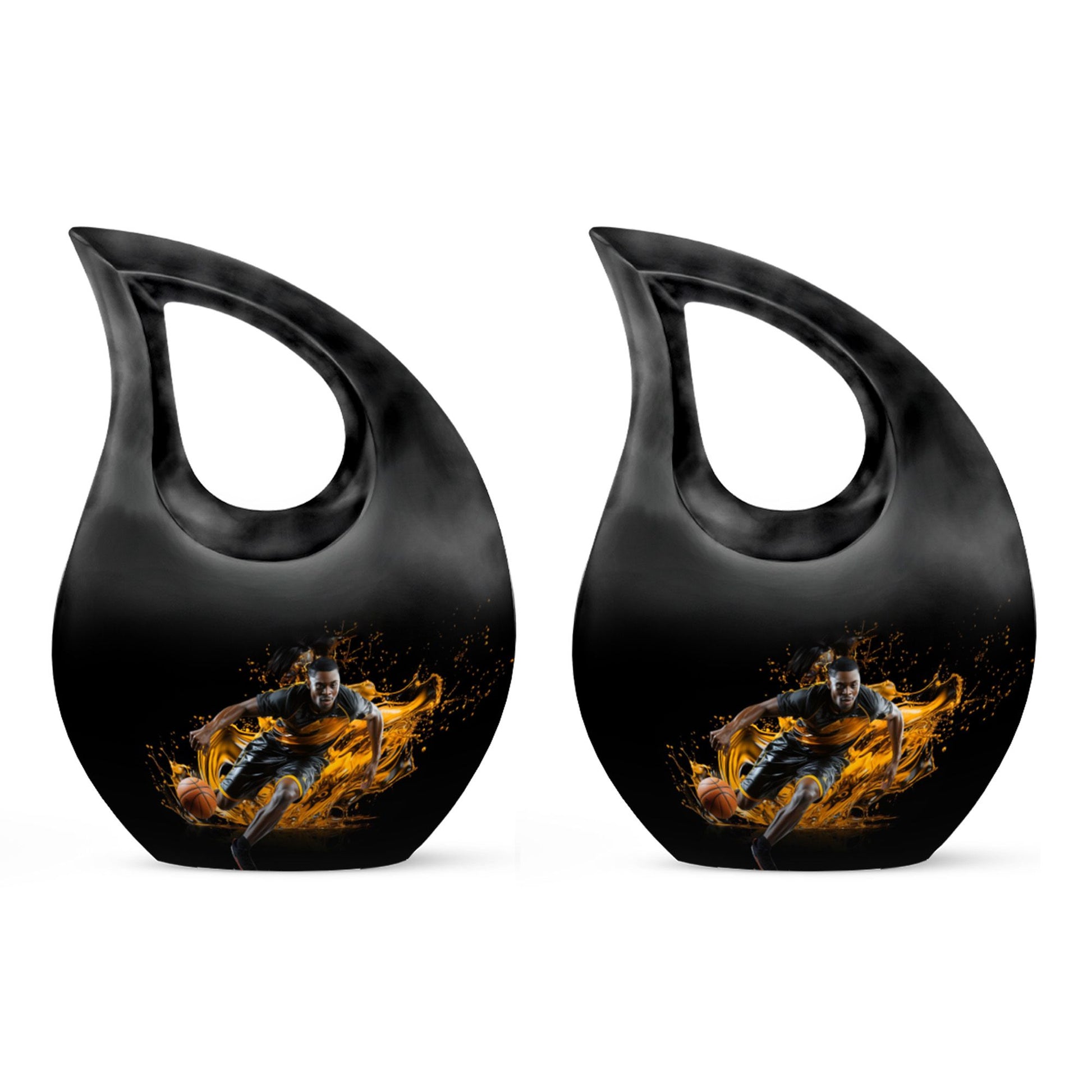 Teardrop Shape Basketball Urn Keepsake Urn Pack of 2