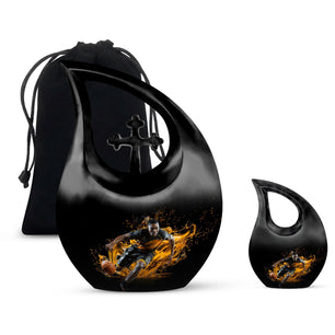 Teardrop Shape Basketball Urn Large Urn With 1 Keepsake Urn