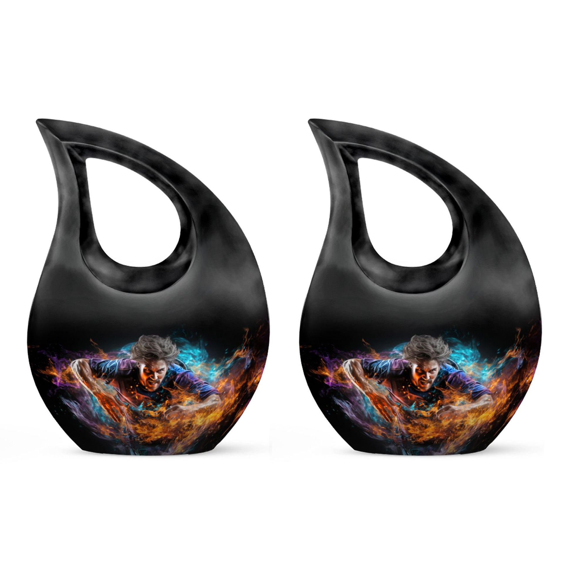 Teardrop Shape Sport Urn Keepsake Urn Pack of 2