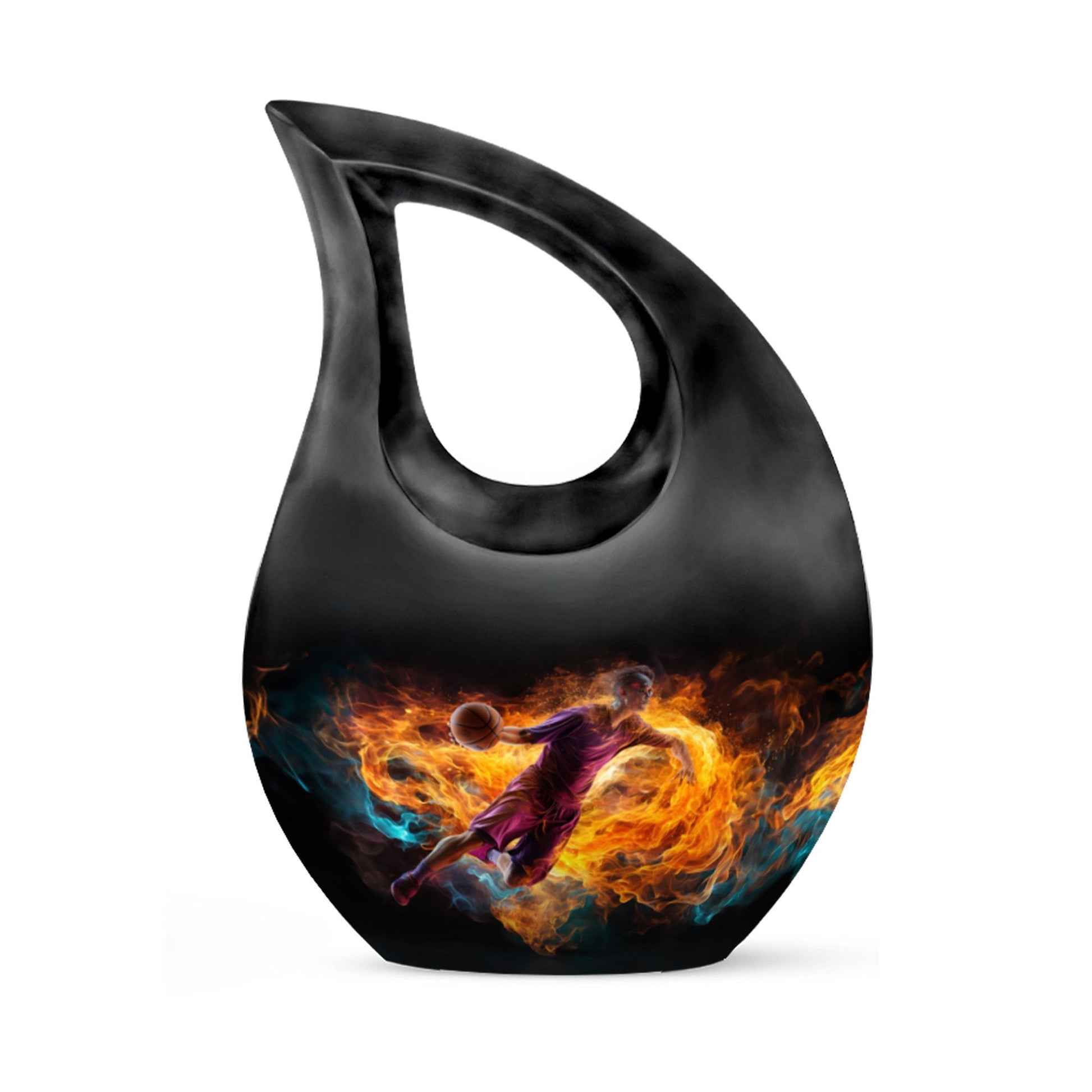 Teardrop Shape Basketball Urn Keepsake 3 Inch
