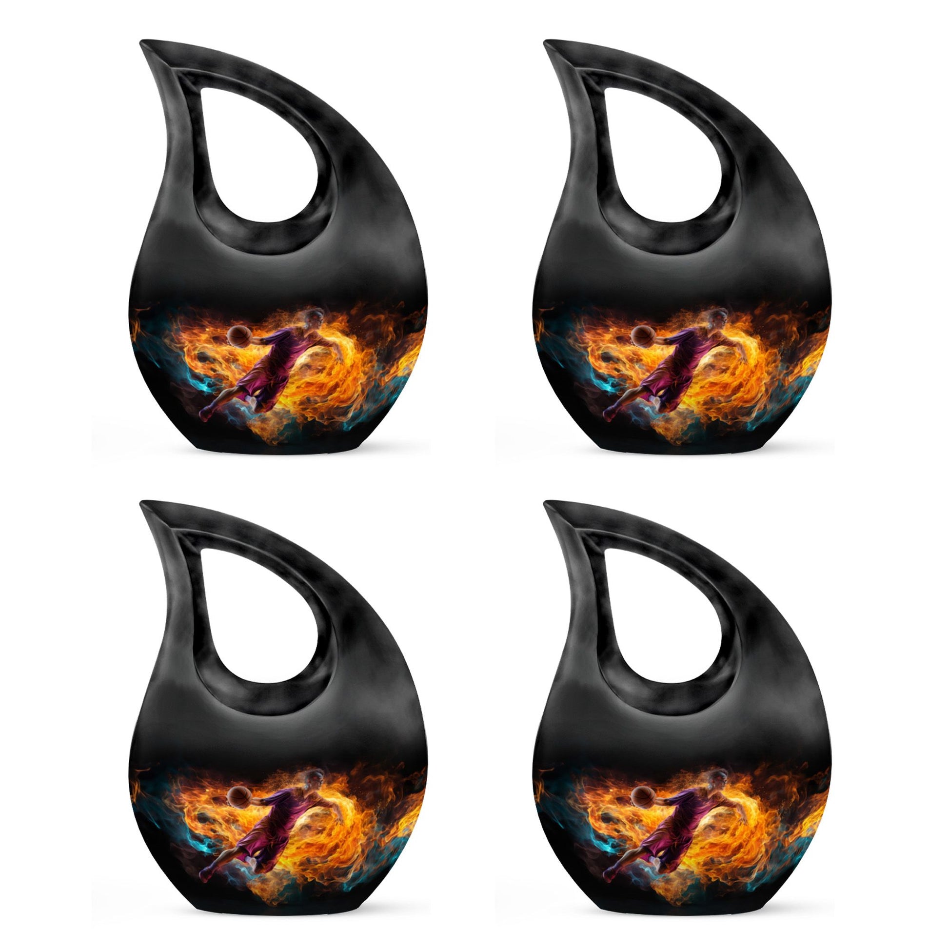 Teardrop Shape Basketball Urn Keepsake Urn Pack of 4
