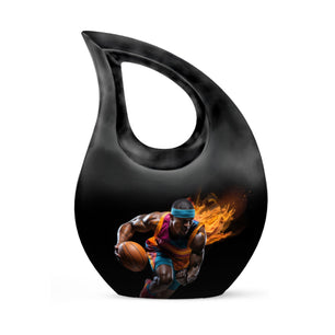 Teardrop Shape Basketball Urn Keepsake 3 Inch