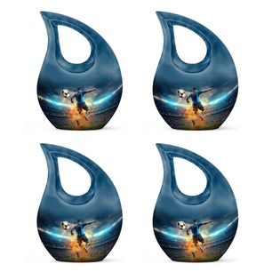 Teardrop Shape Football Urn Keepsake Urn Pack of 4