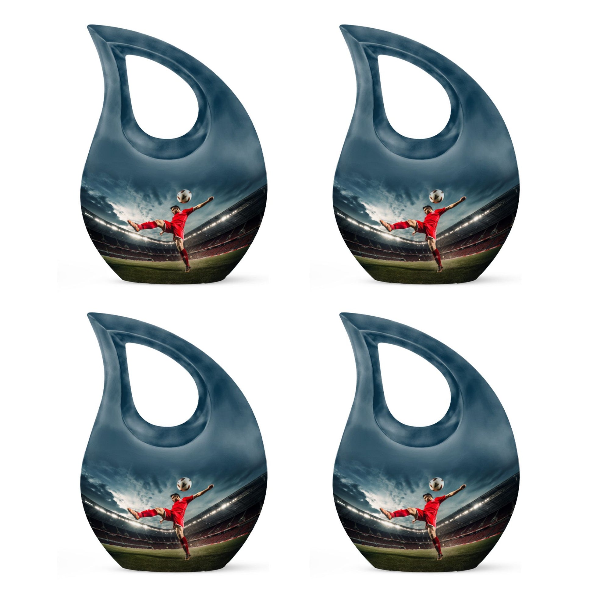 Teardrop Shape Football Urn Keepsake Urn Pack of 4
