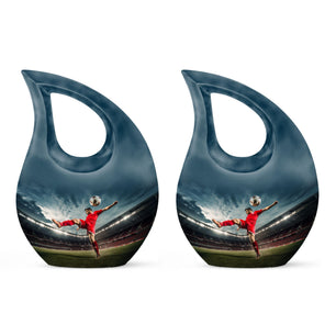 Teardrop Shape Football Urn Keepsake Urn Pack of 2