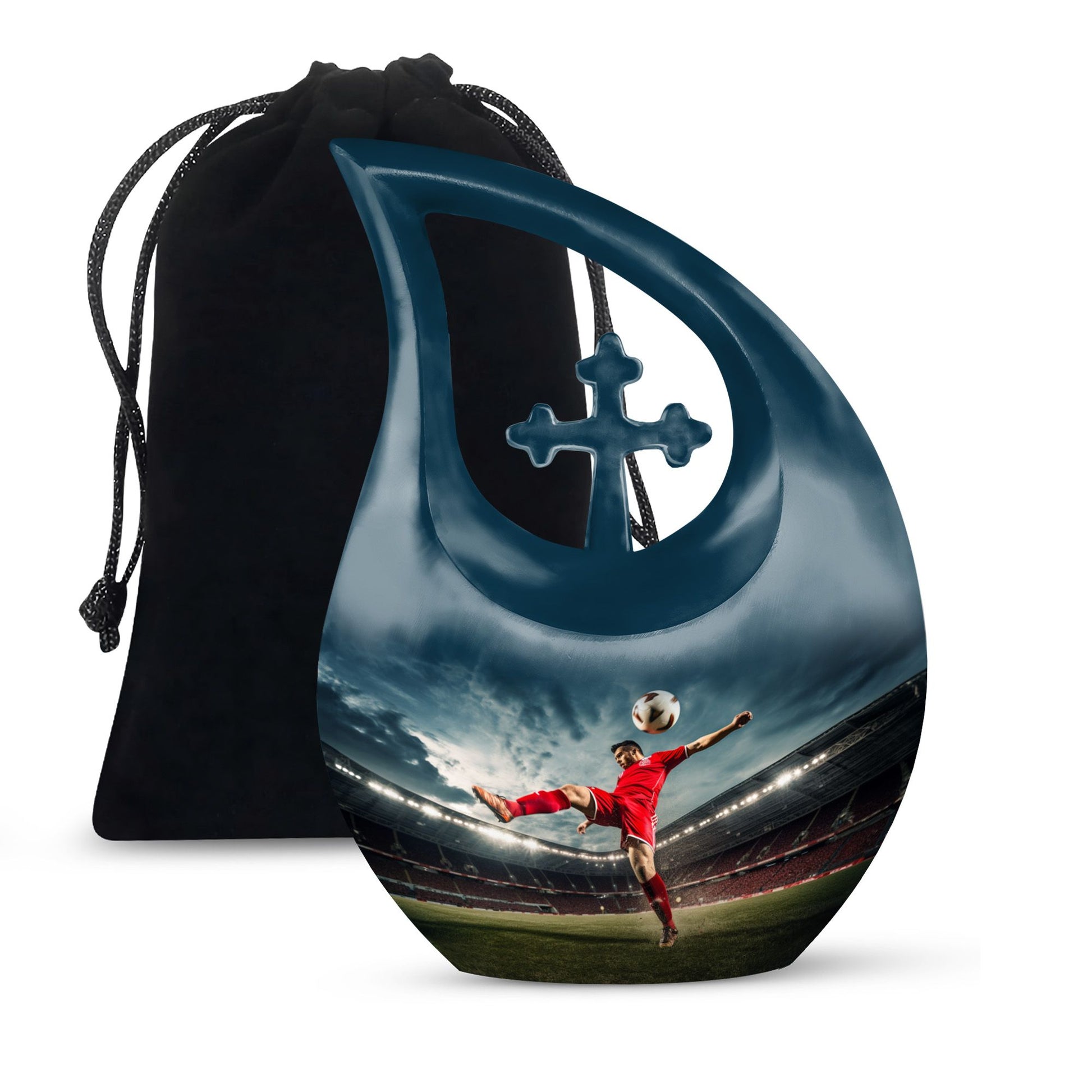 Teardrop Shape Football Urn Large 10 Inch