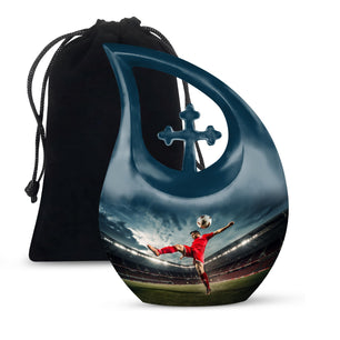 Teardrop Shape Football Urn Large 10 Inch