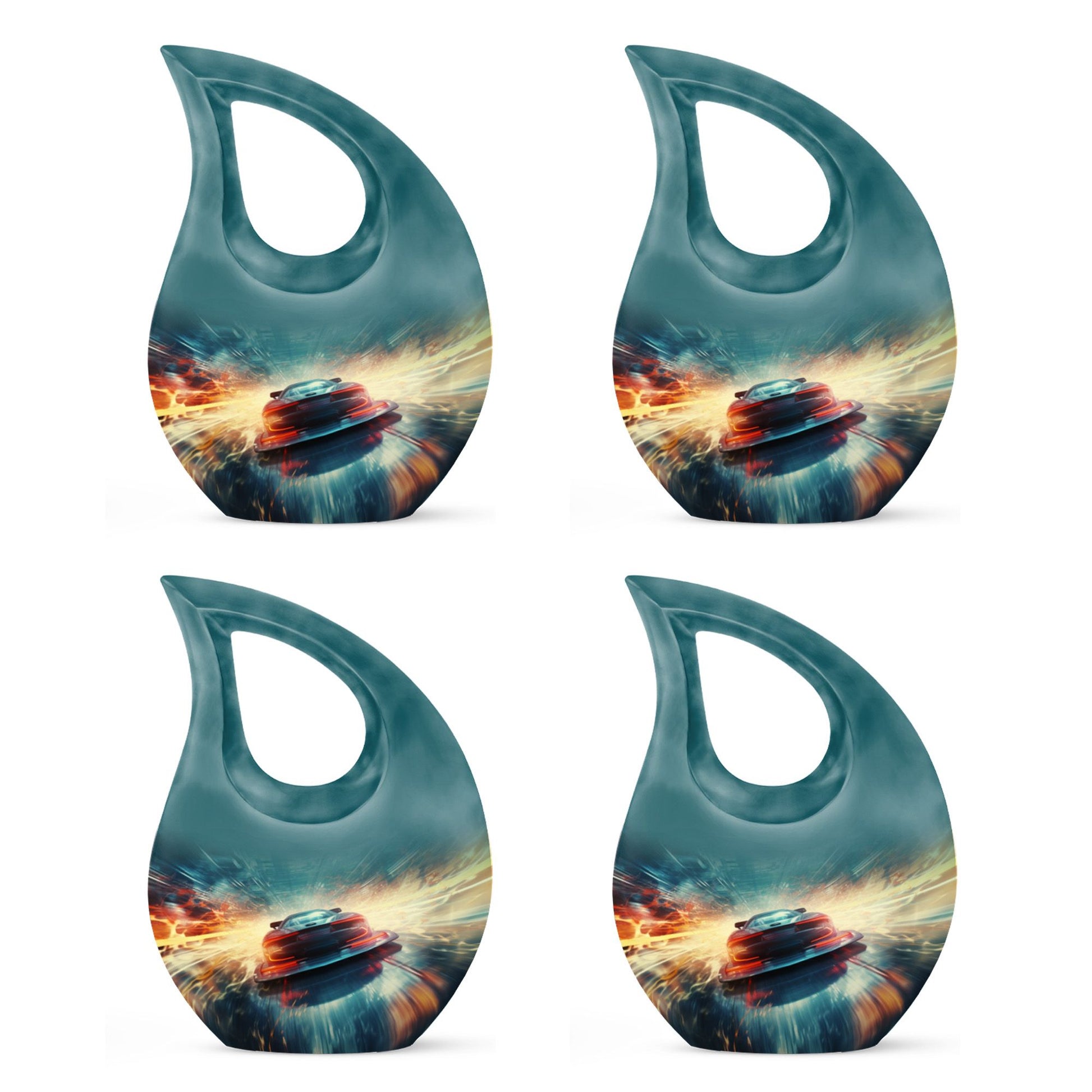 Teardrop Shape Car Urn Keepsake Urn Pack of 4