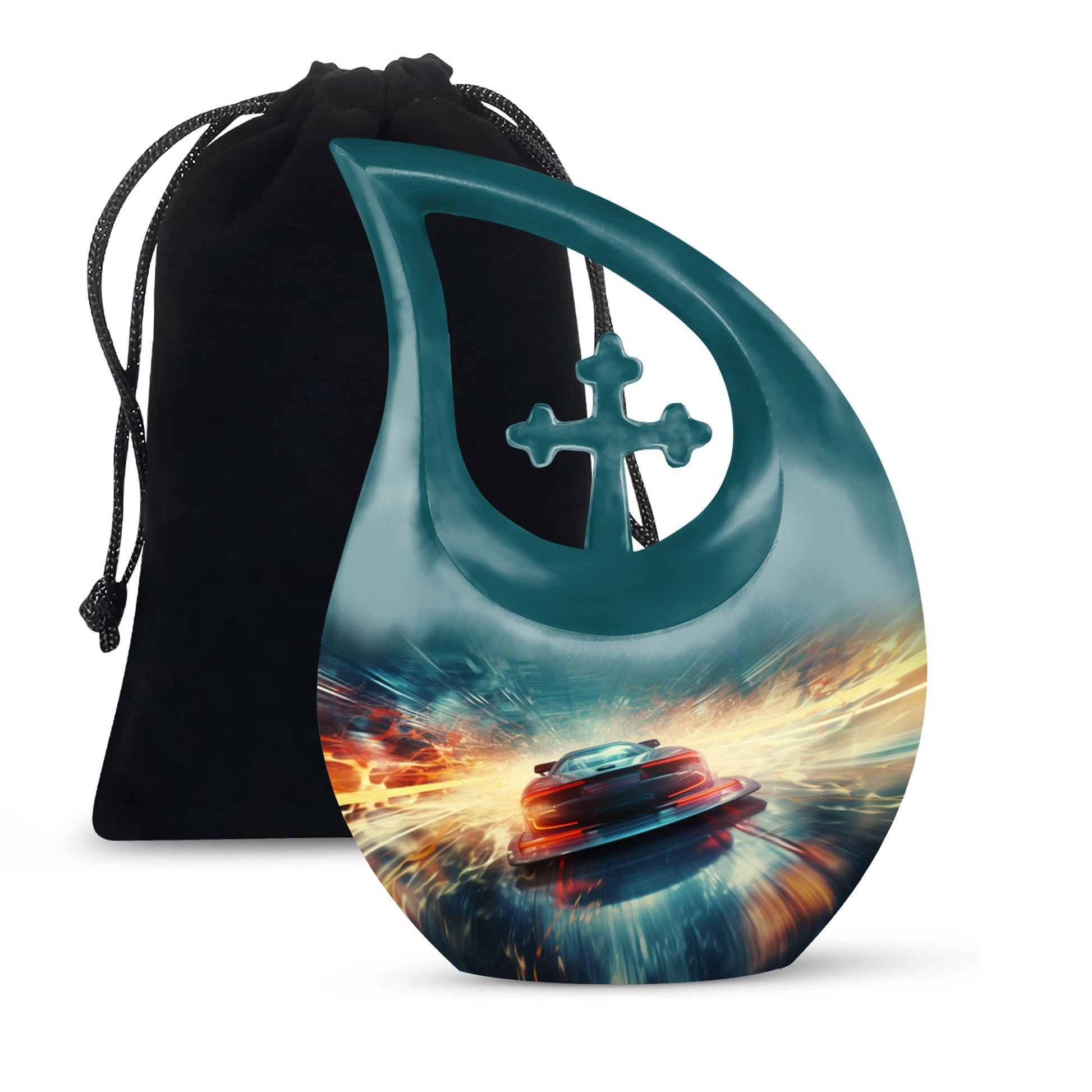 Teardrop Shape Car Urn Large 10 Inch