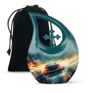 Teardrop Shape Car Urn Large 10 Inch