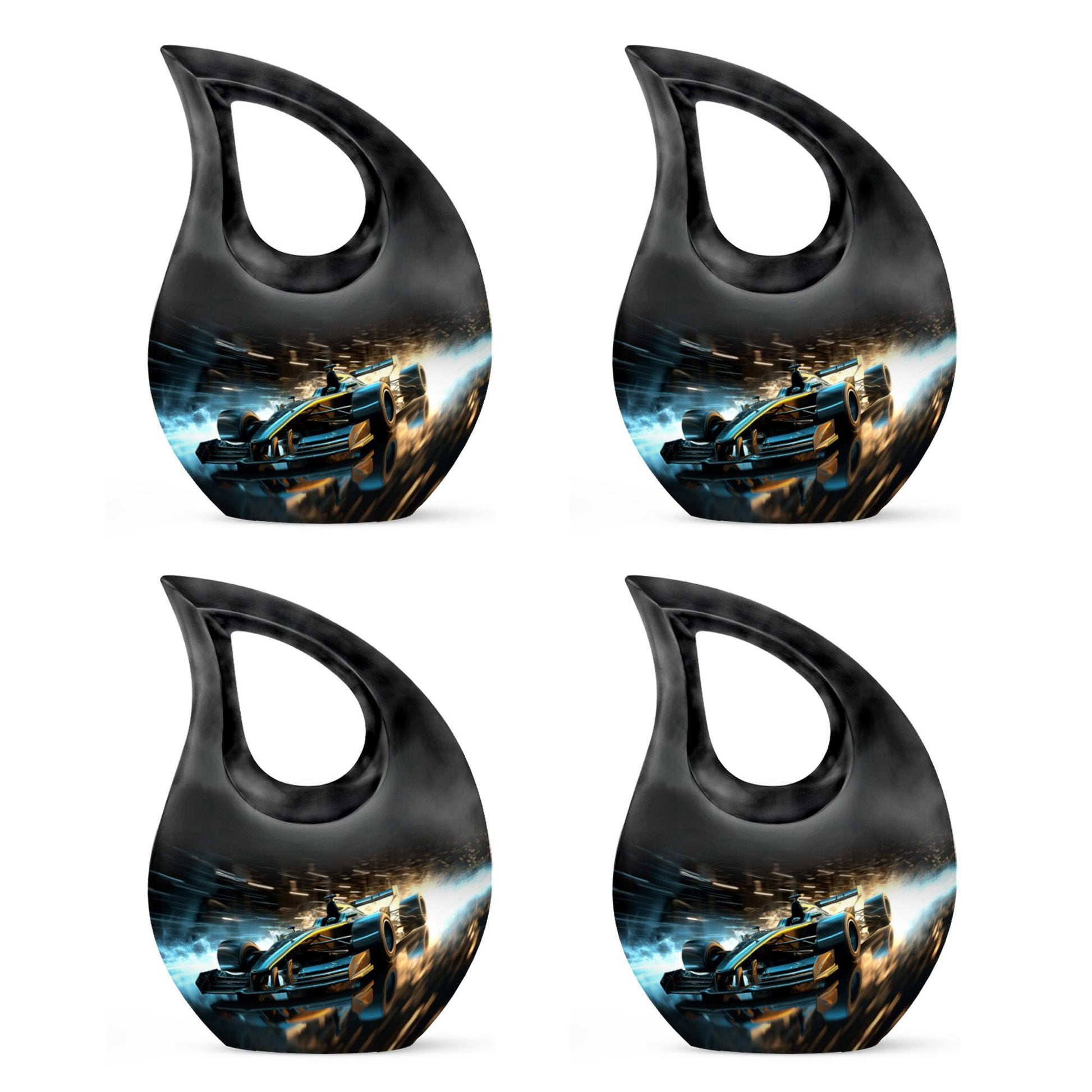 Teardrop Shape Car Urn Keepsake Urn Pack of 4