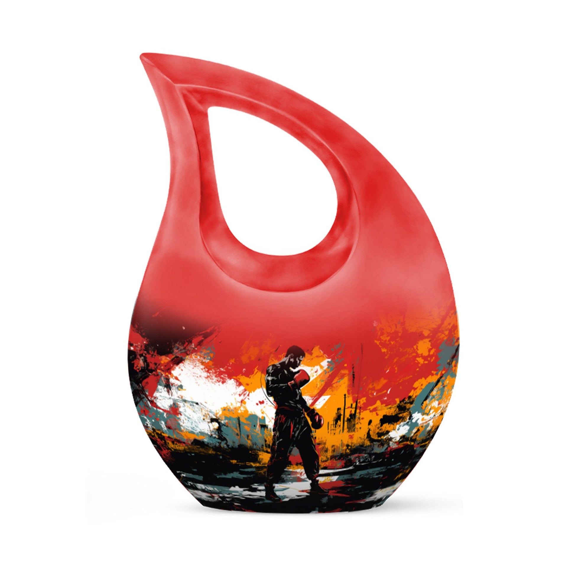 Teardrop Shape Boxing Urn Keepsake 3 Inch