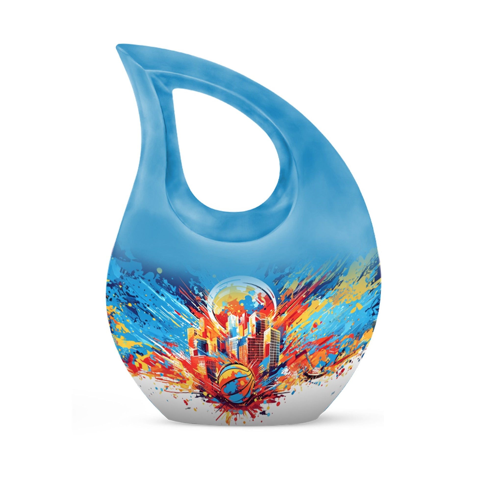 Teardrop Shape Basketball Urn Keepsake 3 Inch