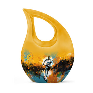 Teardrop Shape Football Urn Keepsake 3 Inch