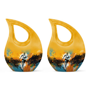 Teardrop Shape Football Urn Keepsake Urn Pack of 2