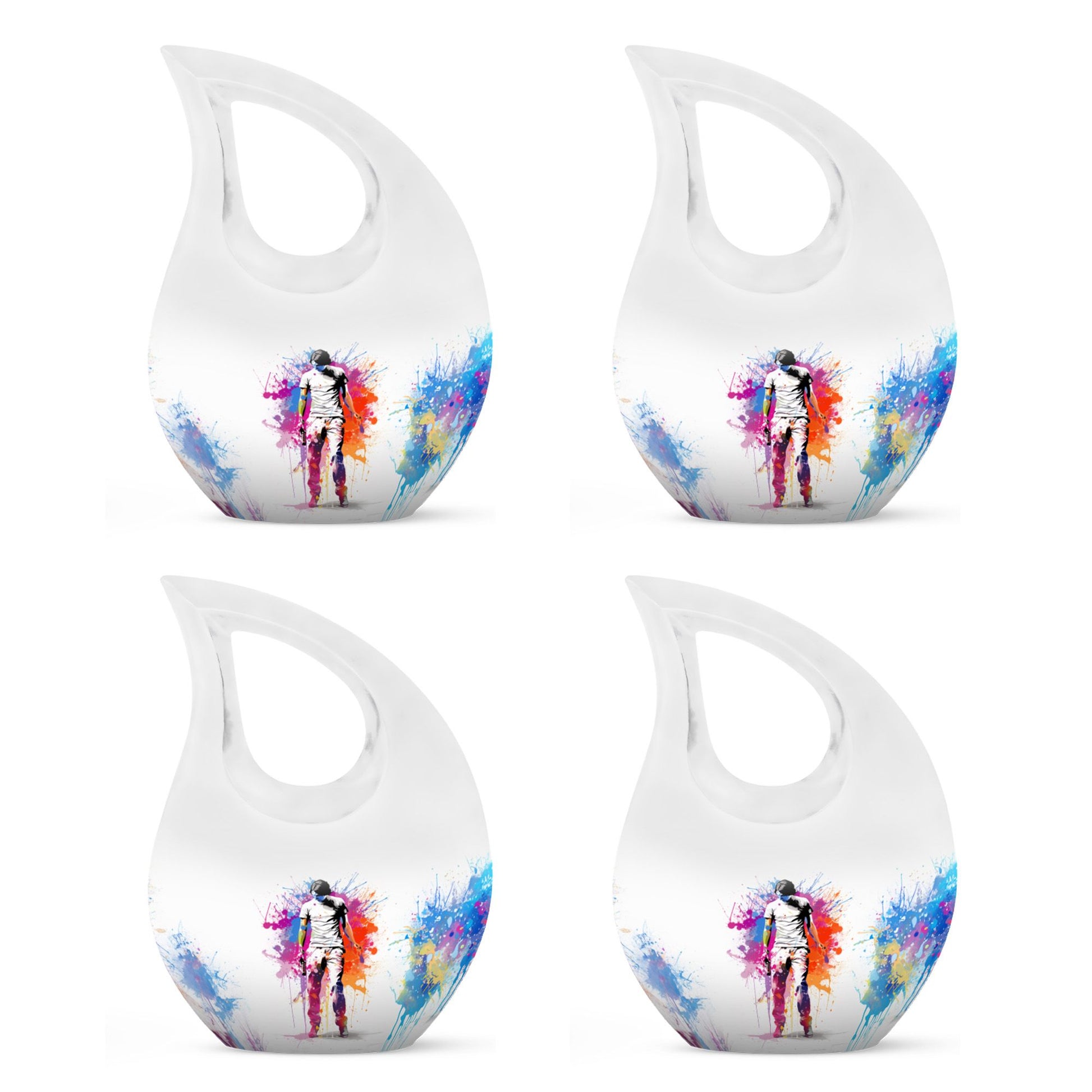 Teardrop Shape Tennis Urn Keepsake Urn Pack of 4